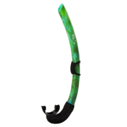 Трубка BS Diver FLEXA SOFT, зелёный камо