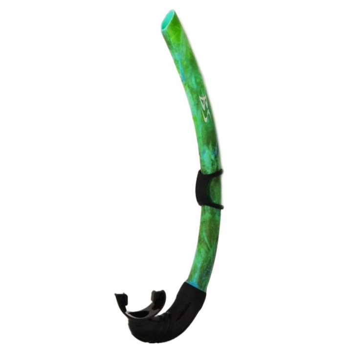 Трубка BS Diver FLEXA SOFT, зелёный камо