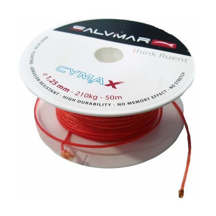 Лінь для арбалетів Salvimar Cymax • Діаметр 1.05, 1.25, 1.7 мм • Розривне навантаження 155, 210, 350 кг • Колір оранжевий