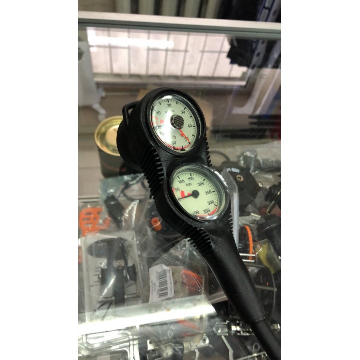 Консоль BS DIVER мини трёхприборная (ман. 52мм, 400 Bar, глубиномер 0-70м, компас), шланг 80см (made in Italy)