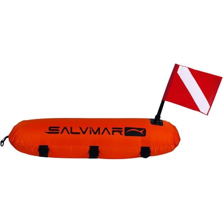 Буй Salvimar торпедо • у чохлі • з двома прапорами (Cmas & Alpha)
