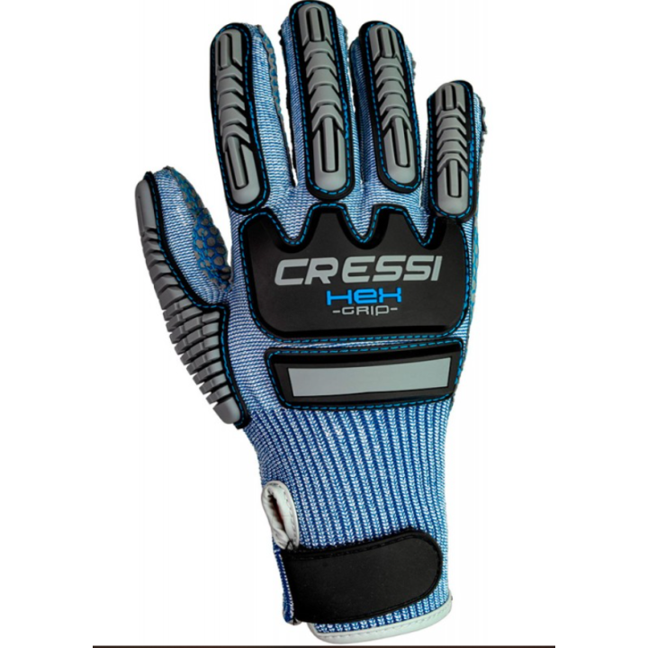 Рукавички Cressi HEX GRIP, захисні, blue