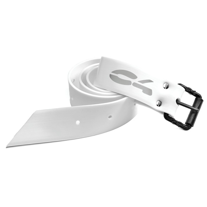 Пояс вантажний силіконовий білий C4 PLASTIC MARSEILLE BUCKLE, 145 см, пряжка пластик. марсельська