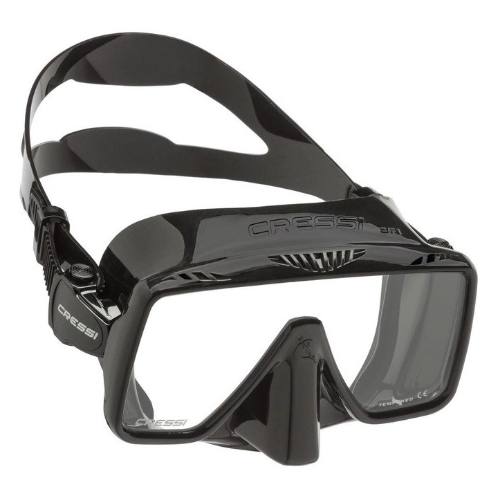 Маска Cressi MASK SF1 black для плавання підводного полювання дайвінгу снорклінгу фрідайвінгу