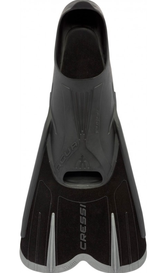 Изображение Ласти Cressi AGUA SHORT, тренувальні, чорно-сріблясті