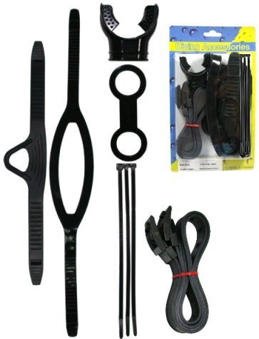 Набор аксессуаров BS Diver • 2 ремешка для ножа, 1 ремешок для ласт, 1 для маски, трубки, загубник, хомуты