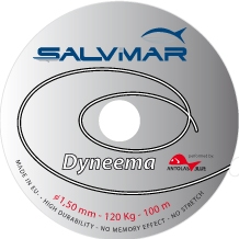 Катушечный линь Salvimar Dyneema • Диаметр 1.5, 2, 2.5, 3 мм • Длина 100 м • Разрывная нагрузка 120, 240, 350, 450 кг