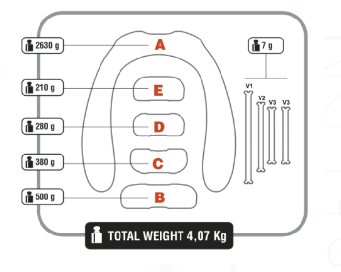 Изображение Вантаж на шию Dyno для фрідайвінгу – білий – 4 кг