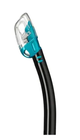 Изображение Трубка Tusa HYPERDRY ELITE 2 чорно-бірюзова