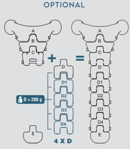 Изображение Вантаж на шию Dyno для фрідайвінгу – білий – 4 кг