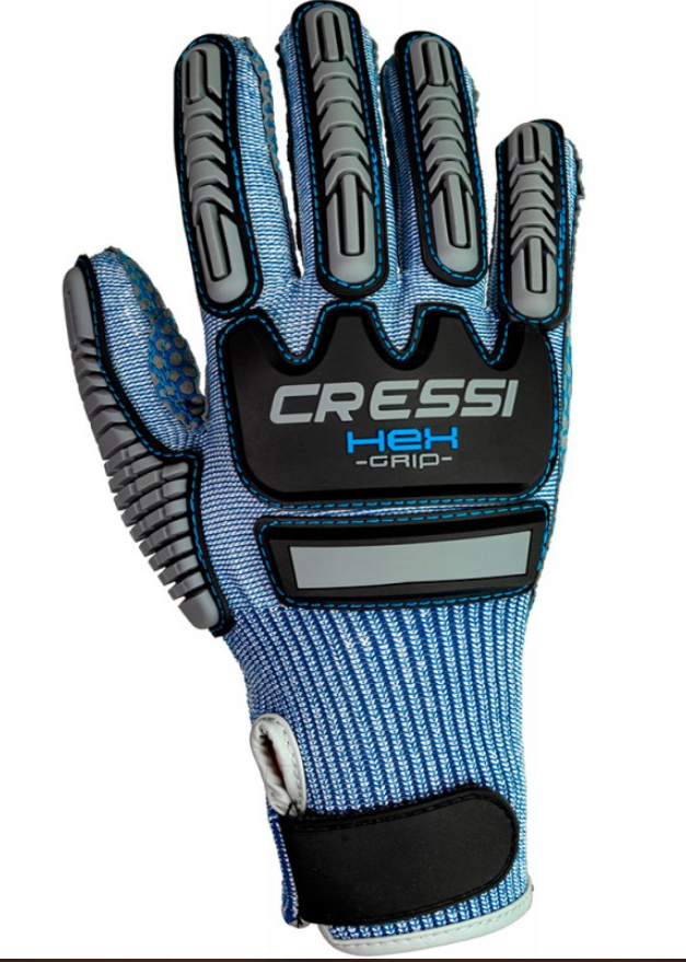 картинка Рукавички Cressi HEX GRIP, захистні, blue от магазина Абордаж