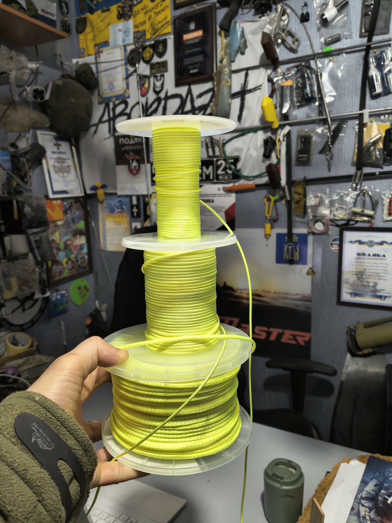 Изображение Лінь Dyneema UHMWPE жовтий ø1,5mm; ø2 mm; ø3mm; ø 4 mm ø 5 mm